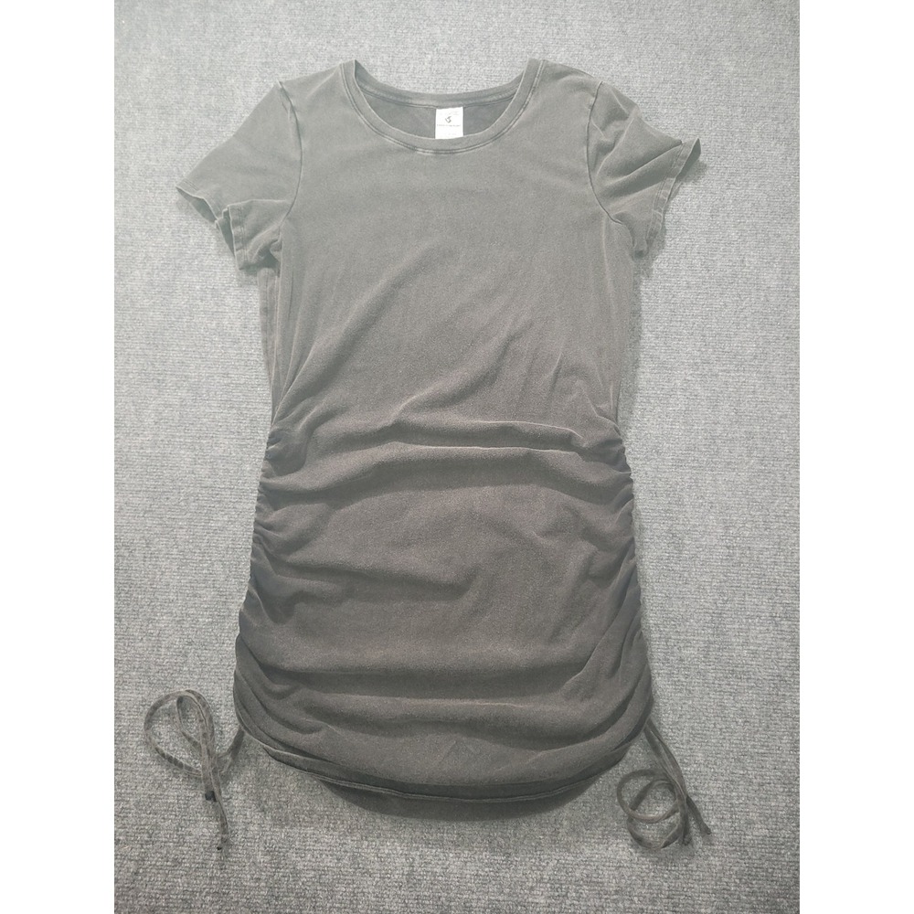 PINK Victoria's Secret Ruched Side Bodycon Mini Dress Grey Mineral Wash Large